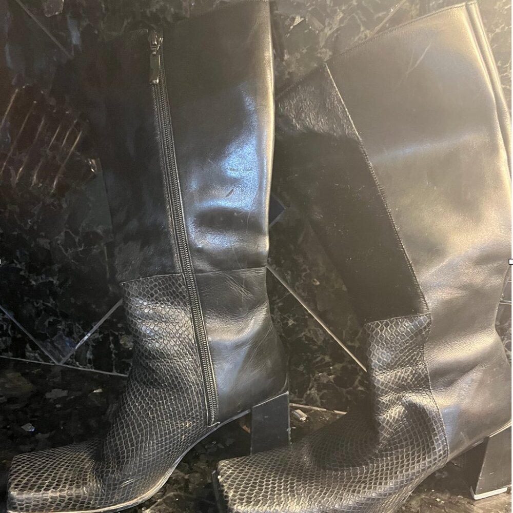 Enzo Angolini Black Leather Boot